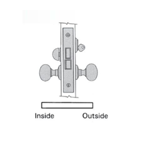Baldwin Entry Storeroom Handlesets Antique Brass 6310.050.RLS1