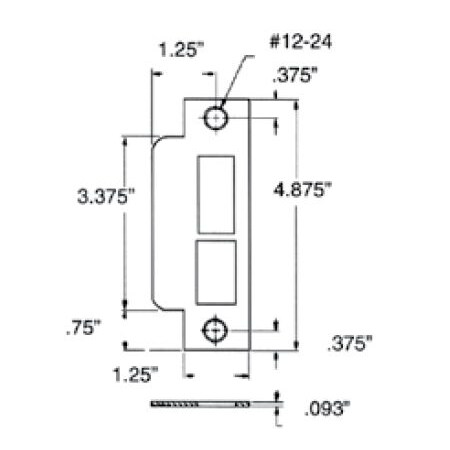 Baldwin Antique Brass Strikes Antique Brass 6340.050.R