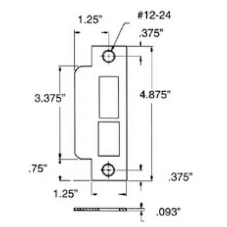 Baldwin Lifetime Bright Nickel Strikes Lifetime Bright Nickel 6340.055.L