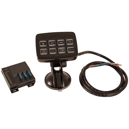 Buyers Products 8 Function Programmable Pre-Wired Switch Panel For Lightbar Operation 6391209