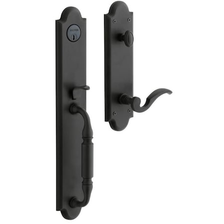 Baldwin Entry Handlesets Satin Black 6401.190.LENT