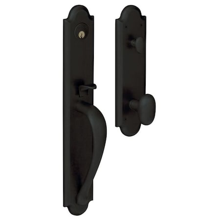 Baldwin Entry Handlesets Satin Black 6402.190.ENTR