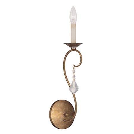 Livex Lighting Chesterfield/Pennington 1 Light Antique Gold Leaf Wall Sconce 6421-48