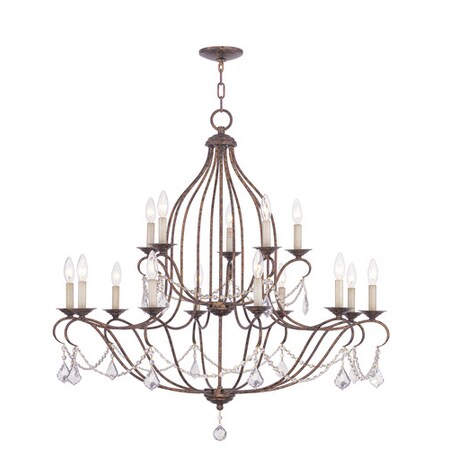 Livex Lighting Chesterfield 15 Light Hand Applied Venet 6429-71