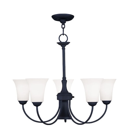 Livex Lighting Ridgedale 6 Light Black Chandelier 6465-04