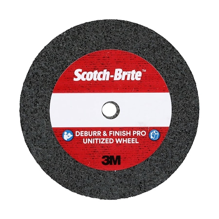 Scotch-Brite Deburr&Finish PRO Unitized Whl, 2inx1/2inx1/4in, 2S FIN, 30/pk 7100143461