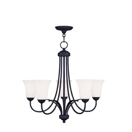 Livex Lighting Ridgedale 5 Light Black Chandelier 6475-04