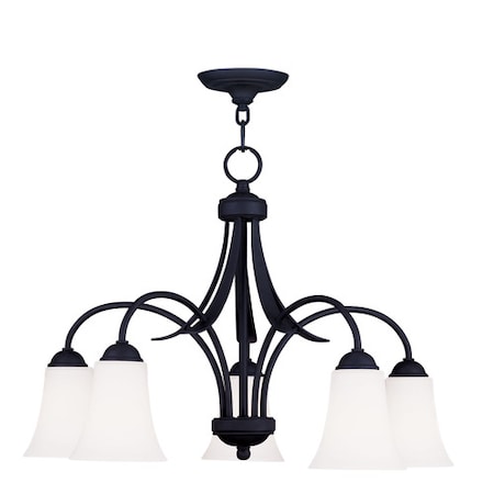 Livex Lighting Ridgedale 5 Light Black Chandelier 6476-04