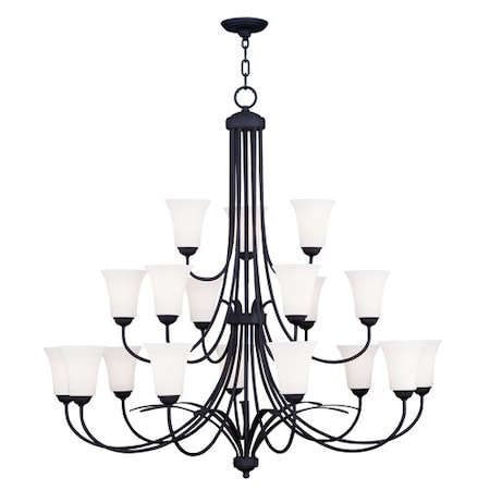 Livex Lighting Ridgedale 18 Light Black Chandelier 6479-04