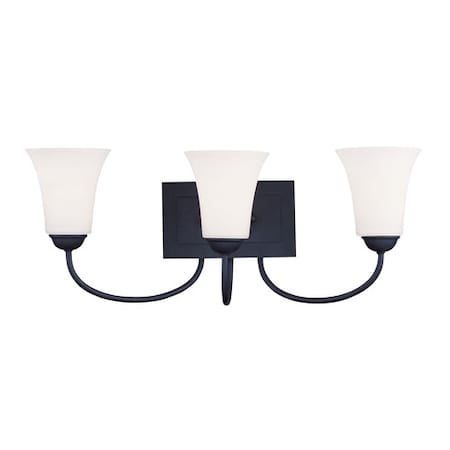 Livex Lighting Ridgedale 3 Light Black Bath Vanity 6483-04