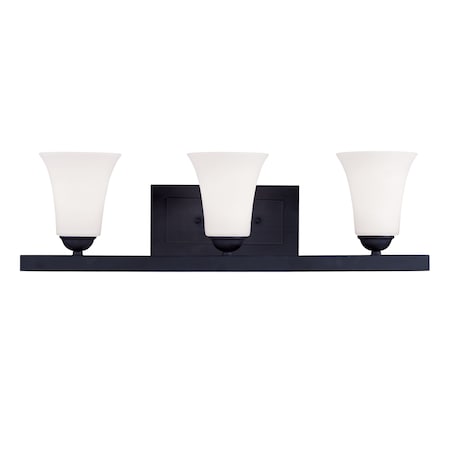 Livex Lighting Ridgedale 3 Light Black Bath Vanity 6493-04