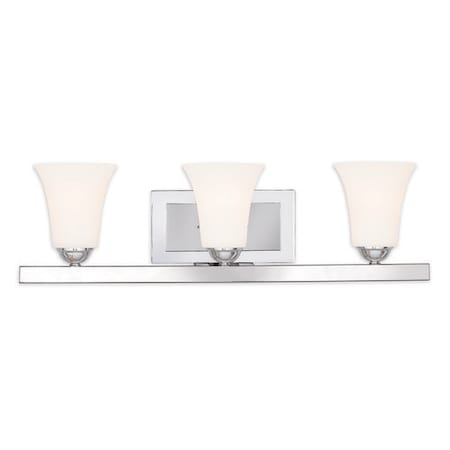 Livex Lighting Ridgedale 3 Light Polished Chrome Bath Vanity 6493-05