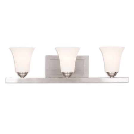 Livex Lighting Ridgedale 3 Light Brushed Nickel Bath Va 6493-91