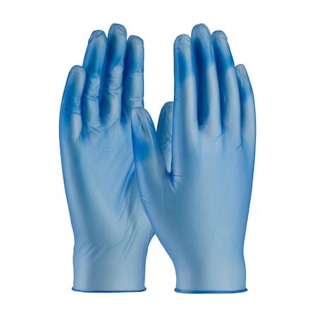 Pip Ambi-dex 64-V77BPF, Disposable Gloves, 0.1 mm Palm, Vinyl, Powder-Free, L, Blue 64-V77BPF/L