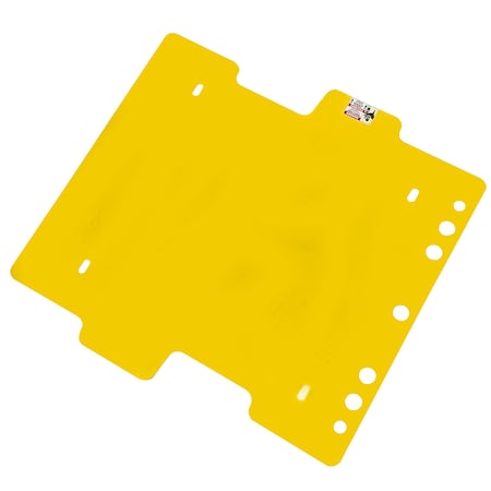 Brady Caution Sign, 10 in Height, 14 in Width, Plastic, Rectangle, English 25417