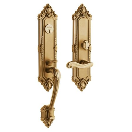 Baldwin Entry Handlesets Vintage Brass 6526.033.RENT