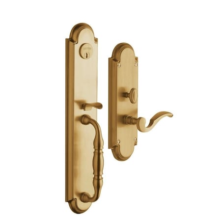 Baldwin Entry Handlesets Vintage Brass 6544.033.RENT