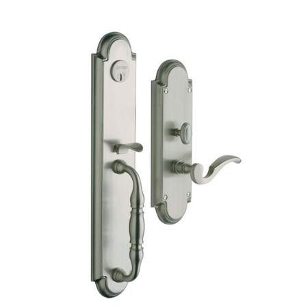 Baldwin Entry Handlesets Lifetime Satin Nickel 6544.056.LENT