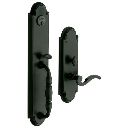 Baldwin Entry Handlesets Satin Black 6544.190.LENT
