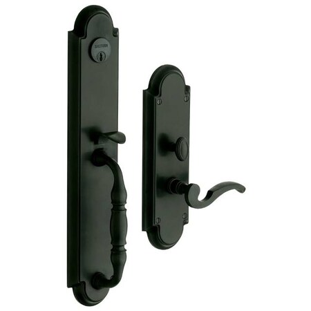 Baldwin Full Dummy Handlesets Satin Black 6544.190.LFD