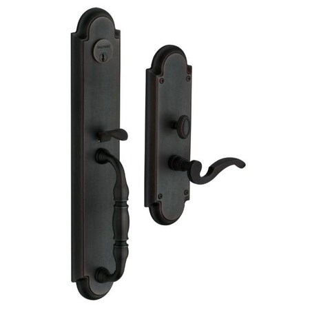 Baldwin Full Dummy Handlesets Distressed Oil Rubbed Bronze 6544.402.LFD