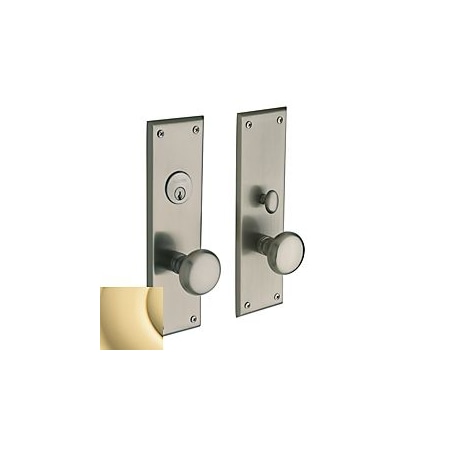 Baldwin Double Cylinder Entry Handlesets Unlacquered Brass 6552.031.DBLC