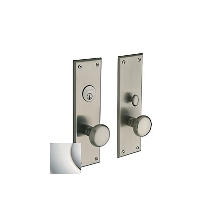 Baldwin Double Cylinder Entry Handlesets Lifetime Bright Nickel 6552.055.DBLC