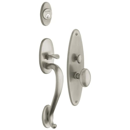 Baldwin Entry Handlesets Lifetime Satin Nickel 6560.056.ENTR