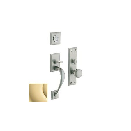 Baldwin Double Cylinder Entry Handlesets Unlacquered Brass 6571.031.DBLC