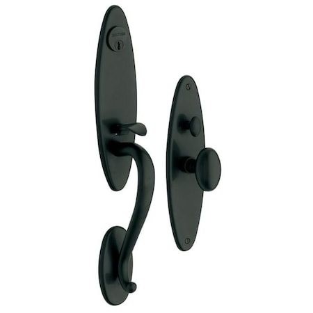 Baldwin Entry Handlesets Satin Black 6573.190.ENTR