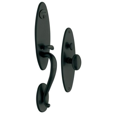 Baldwin Full Dummy Handlesets Satin Black 6573.190.FD