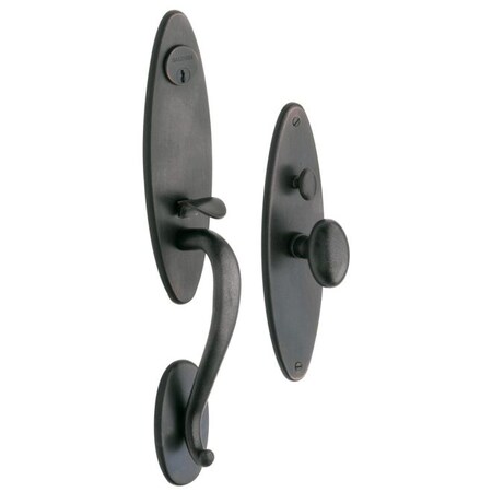 Baldwin Full Dummy Handlesets Distressed Oil Rubbed Bronze 6573.402.FD