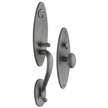 Baldwin Full Dummy Handlesets Distressed Antique Nickel 6573.452.FD