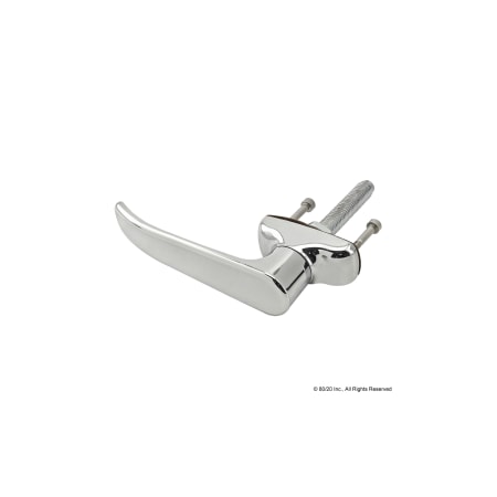 80/20 Chrome Furniture L-Handle - Non-Locking 65-2089