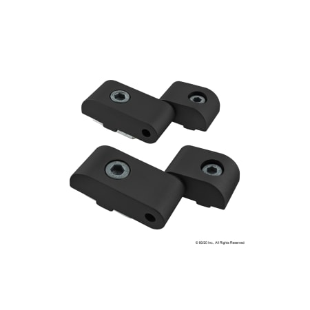 80/20 Lt Hand Transit Lift-Off Hng Asy 25To40S 65-2102-BLACK