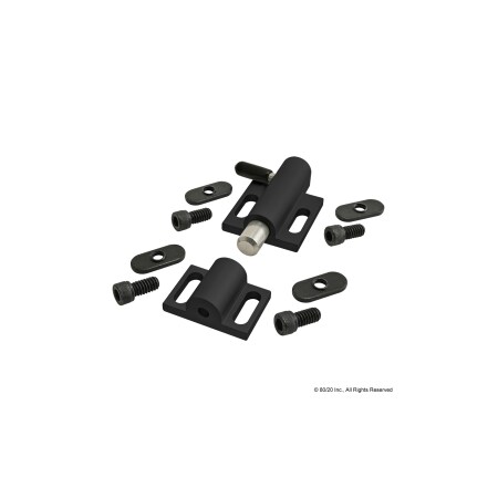 80/20 Black Deadbolt Latch W/ Side Latch 65-2107-BLACK