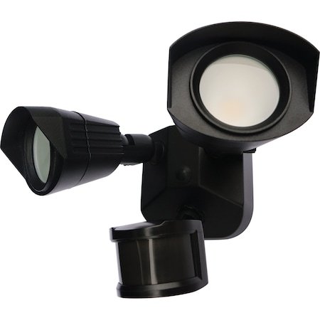 Nuvo Lighting LED Security-Light - Dual Head - Black Finish - 3000K - Motion Sensor 65/215