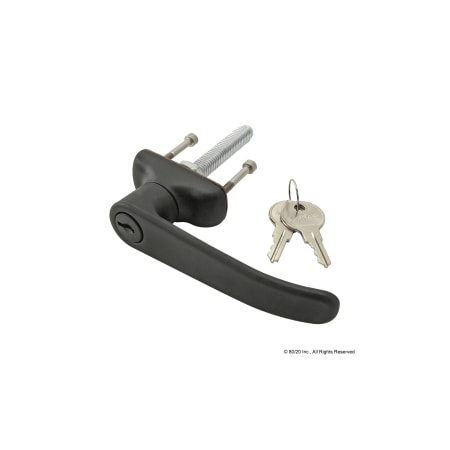 80/20 Black L-Handle W/Lock Clockwise 65-2927