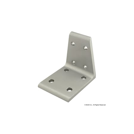 80/20 InsideCornerBracket, Alum, Slvr, 80mm, 80mm 65-4513