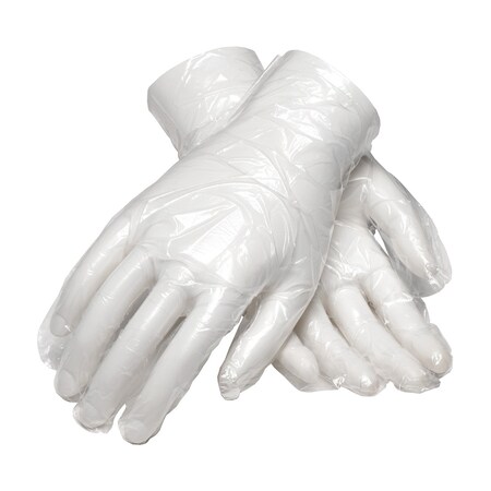 Pip Disposable Gloves, 0.015mm Palm, Polyethylene, M, Translucent 65-544/M