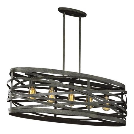 Sea Gull Five Light Island Pendant, Obsidian Mist 6628605-802