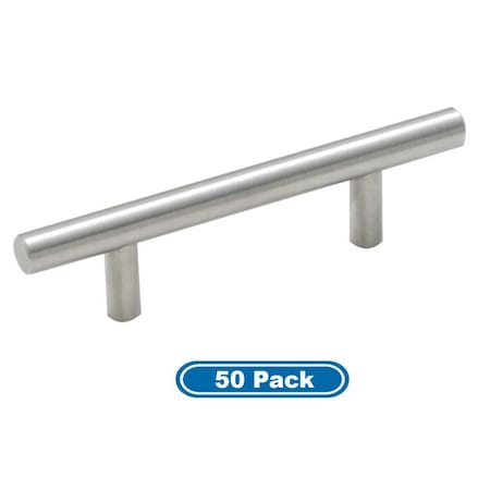 Amerock Carbon Steel Bar Pulls Cabinet Pulls Sterling Nickel BP19010CSG9-50PACK