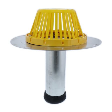 Portals Plus Aluminum Reroof Drain, Plastic Dome, Mechanical Seal, Fits 5" ID Pipe 68004