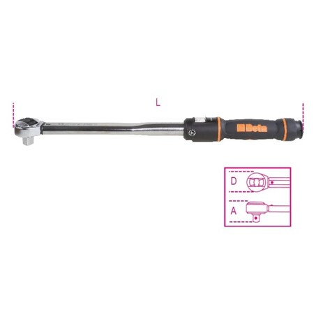 Beta Click-Type Torque Wrench, 3/8" 006660070