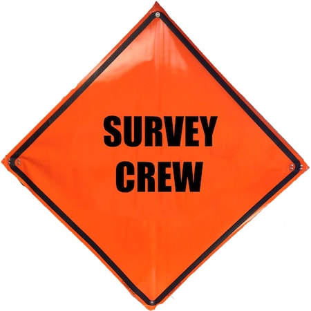 Eastern Metal Of Elmira Orange Vinyl Roll Up Sign, 36"x36", SC C-36-NRFVO-SC