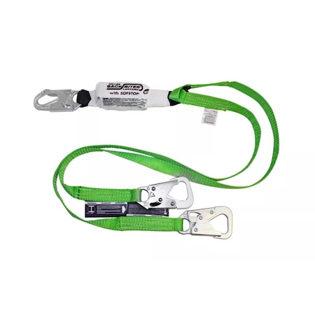 Honeywell Miller Web Lanyard, 6 ft. Length, Snap Hook, 2 Leg(s) 980B/6FTGN