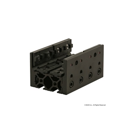 80/20 Blk 10S Long Single Unibearing Assembly 6733-BLACK