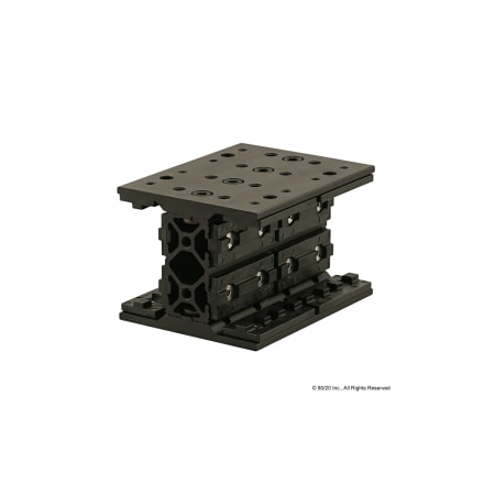 80/20 Blk 10S Long Double Unibearing Assembly 6737-BLACK