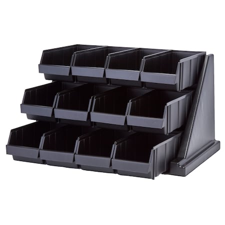 Cambro Condiment Organizer, 14 1/4 in H, Black EA12RS12110