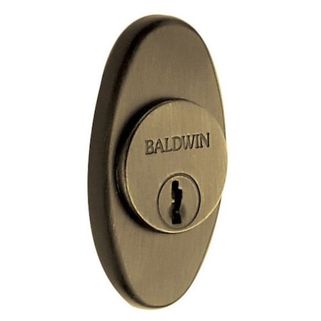 Baldwin Oval Antique Brass Cylinders Antique Bra 6754.050